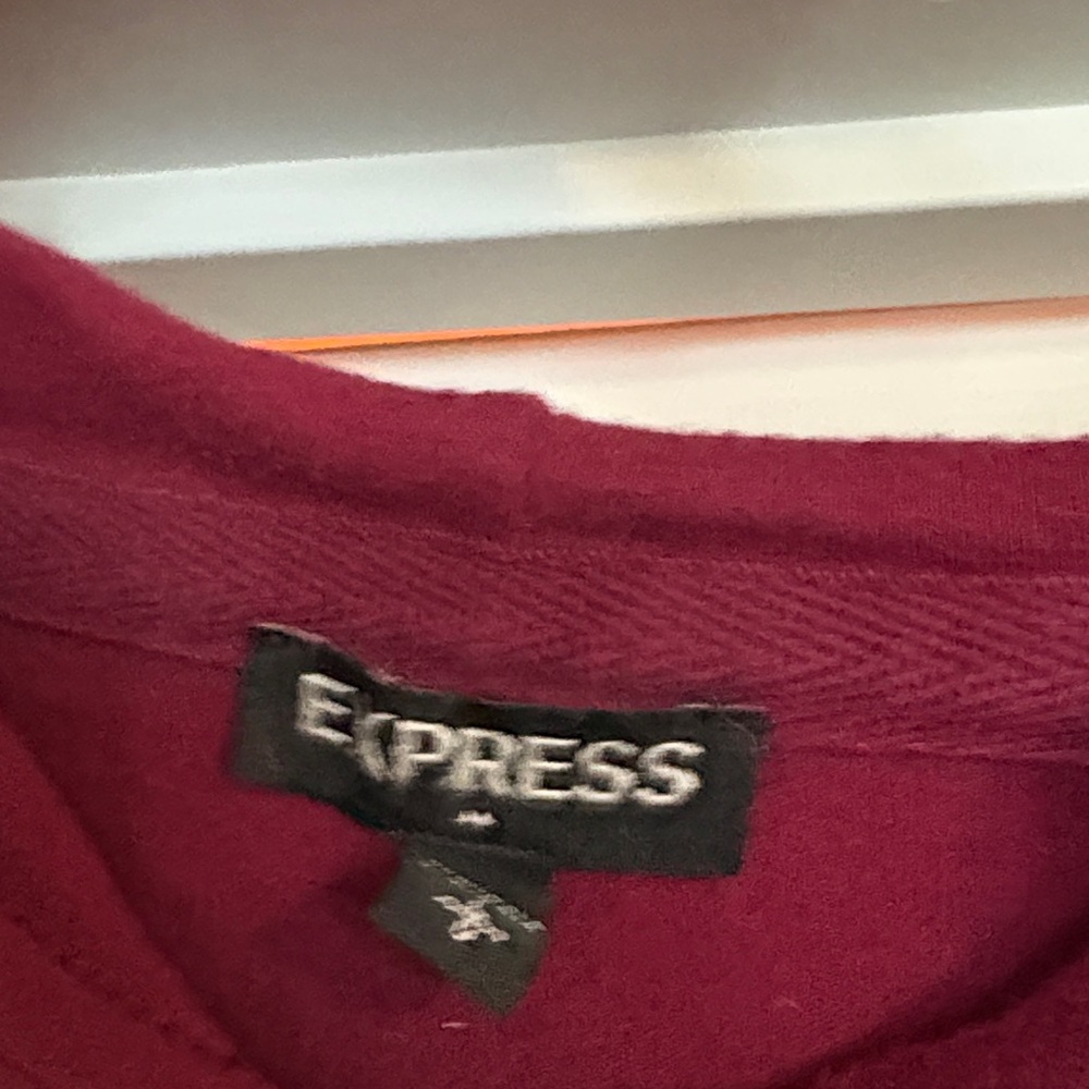 Express Deep Red Pullover - Picture 2 of 3
